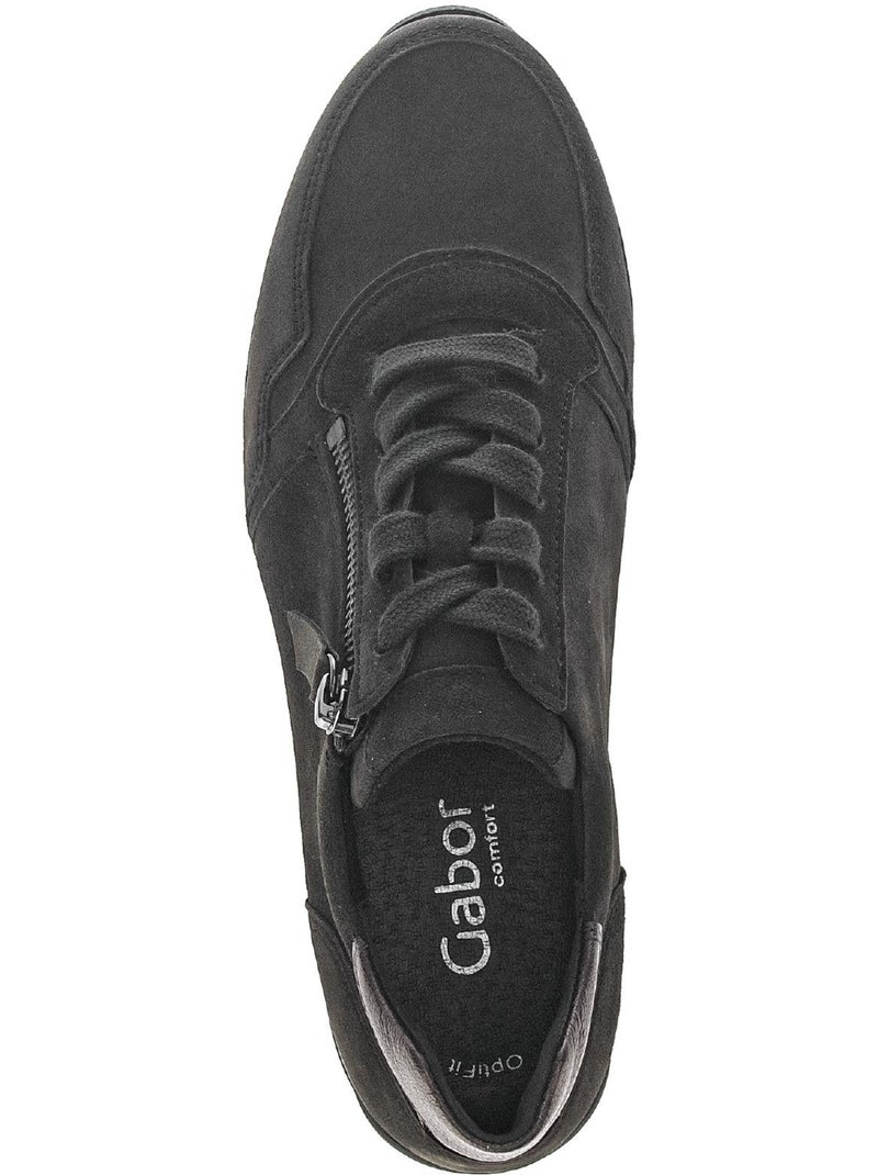 Baskets  foncées en Nubuck Vert - Kiabi
