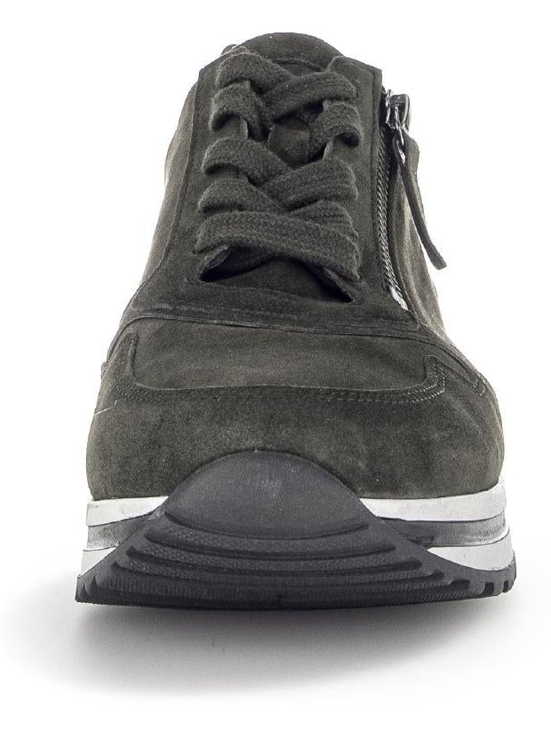 Baskets  foncées en Nubuck Vert - Kiabi