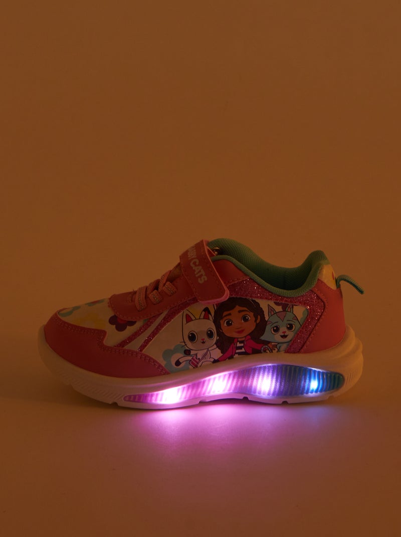 Baskets 'Gabby et la maison magique' lumineuses ROSE - Kiabi