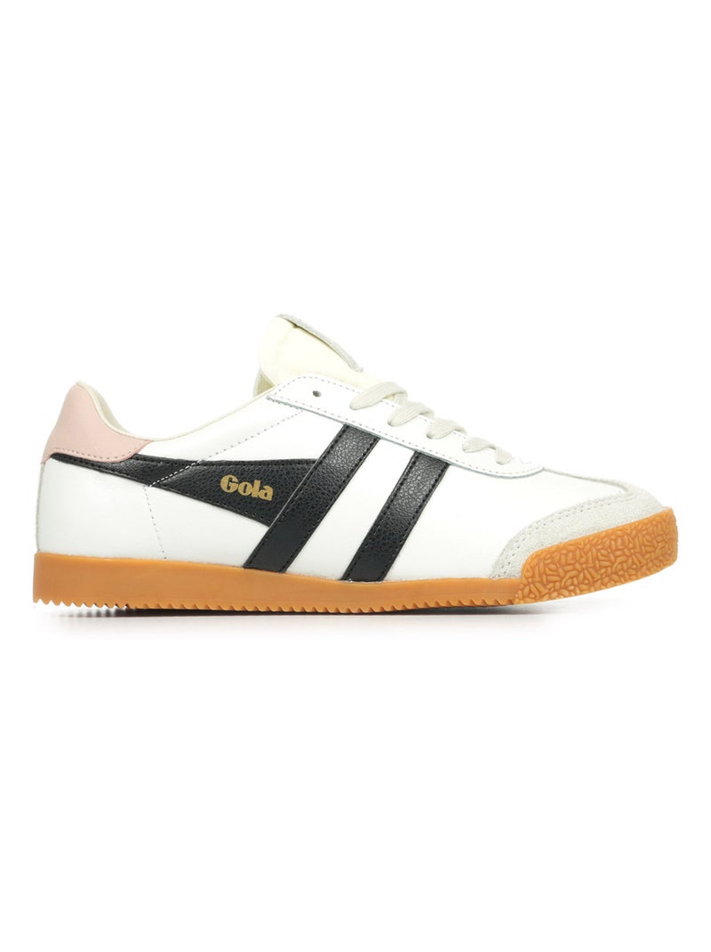 Baskets Gola Elan Leather Blanc Noir - Kiabi