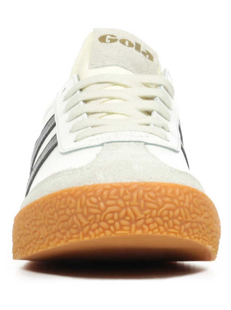 Baskets Gola Elan Leather Blanc Noir - Kiabi