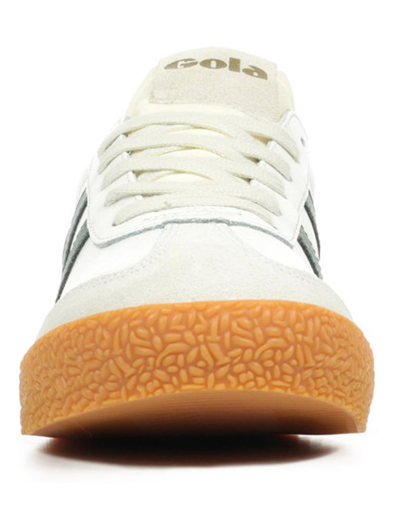 Baskets Gola Elan Leather Blanc Vert - Kiabi
