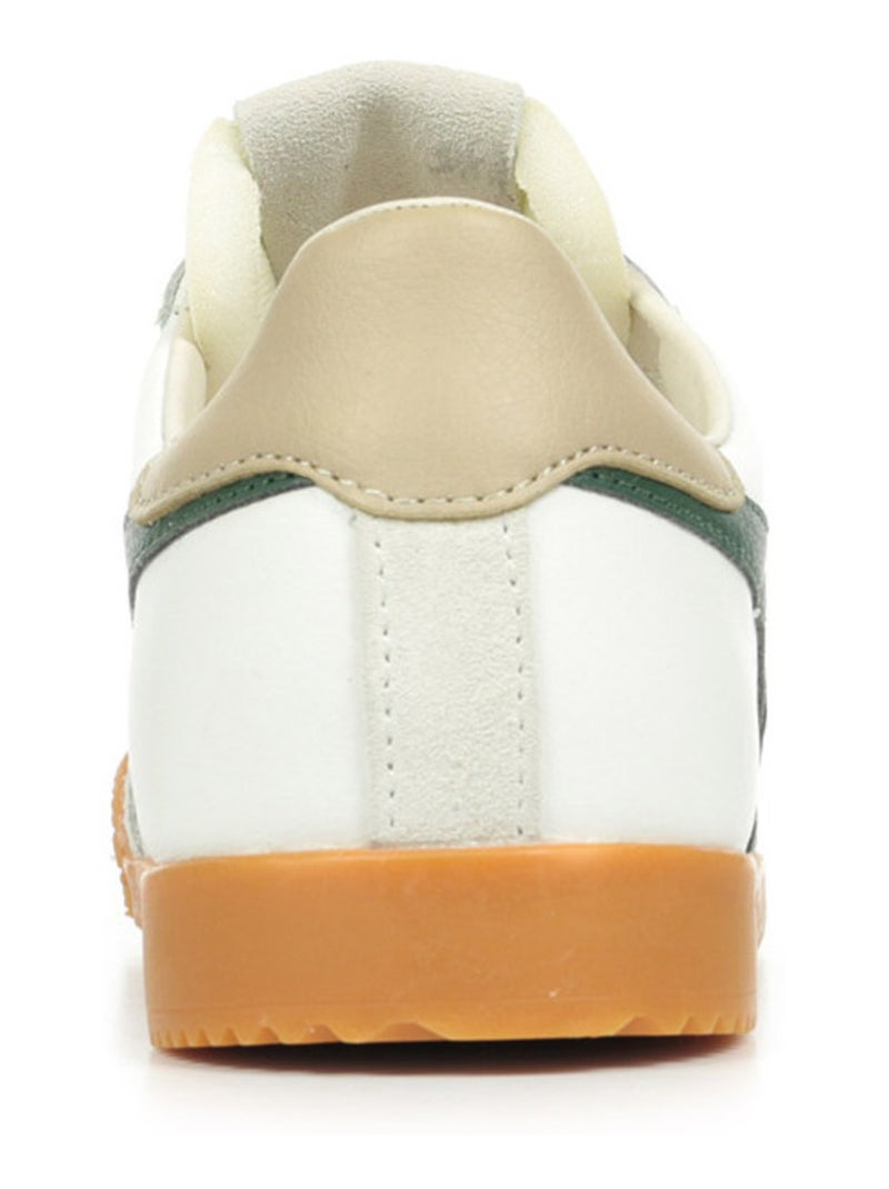 Baskets Gola Elan Leather Blanc Vert - Kiabi