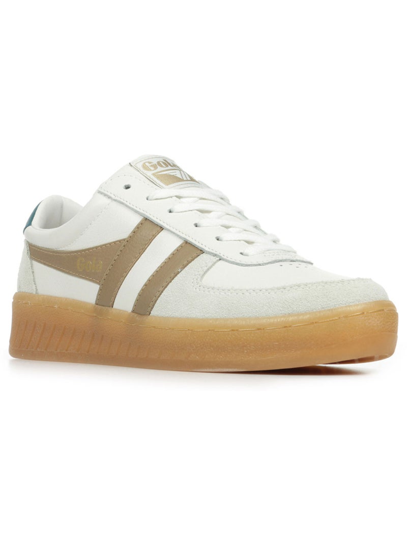 Baskets Gola Grandslam Elite Blanc Marron Bleu - Kiabi