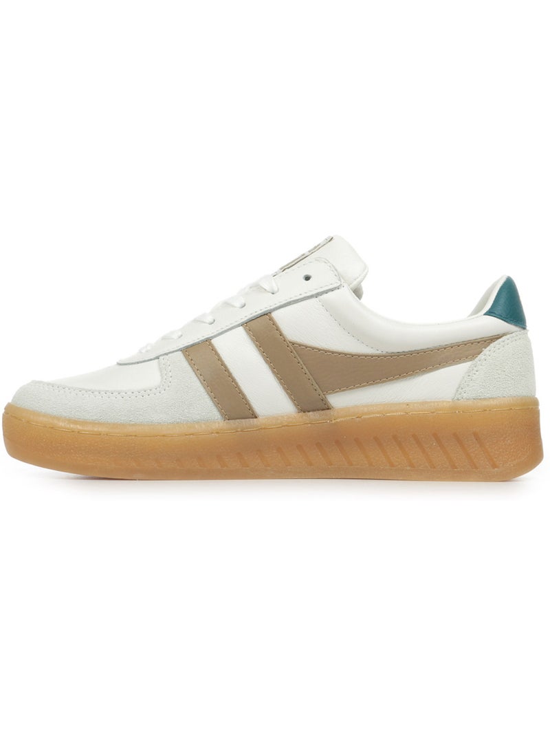 Baskets Gola Grandslam Elite Blanc Marron Bleu - Kiabi