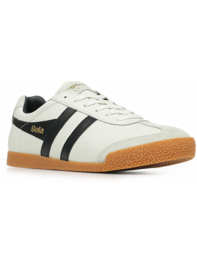 Baskets Gola Harrier Leather Blanc Noir - Kiabi