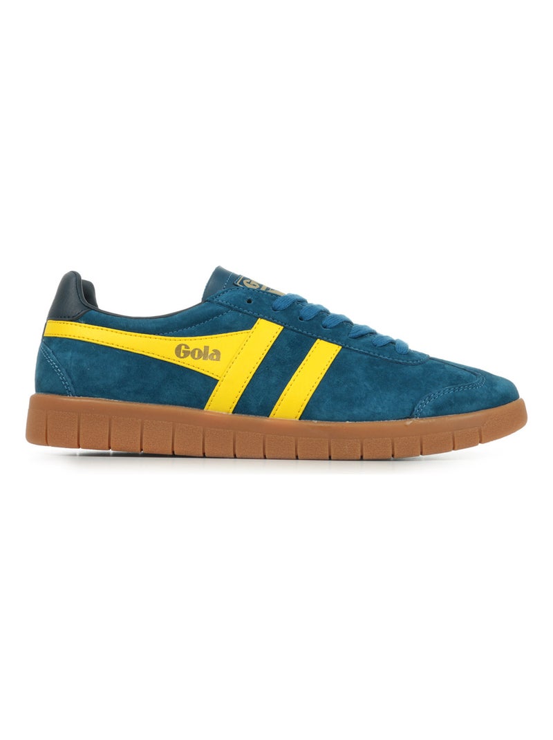 Baskets Gola Hurricane Suede Bleu Jaune - Kiabi