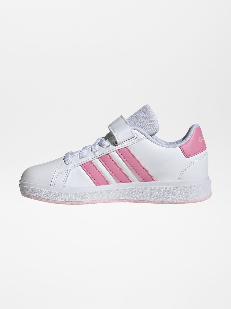 Baskets 'Grand Court' 'adidas' Blanc/rose - Kiabi