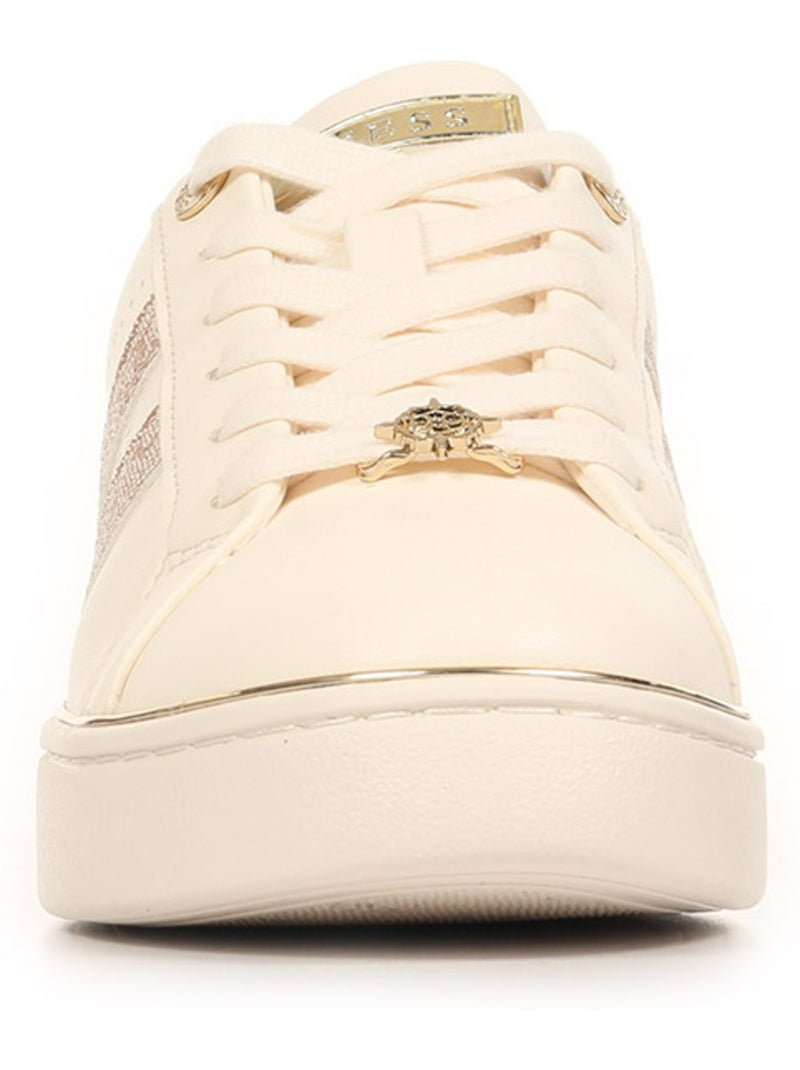 Baskets Guess Barlie Blanc Doré - Kiabi