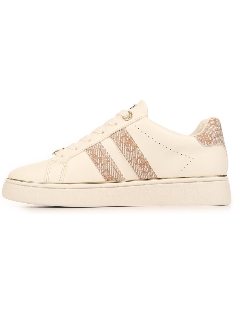 Baskets Guess Barlie Blanc Doré - Kiabi