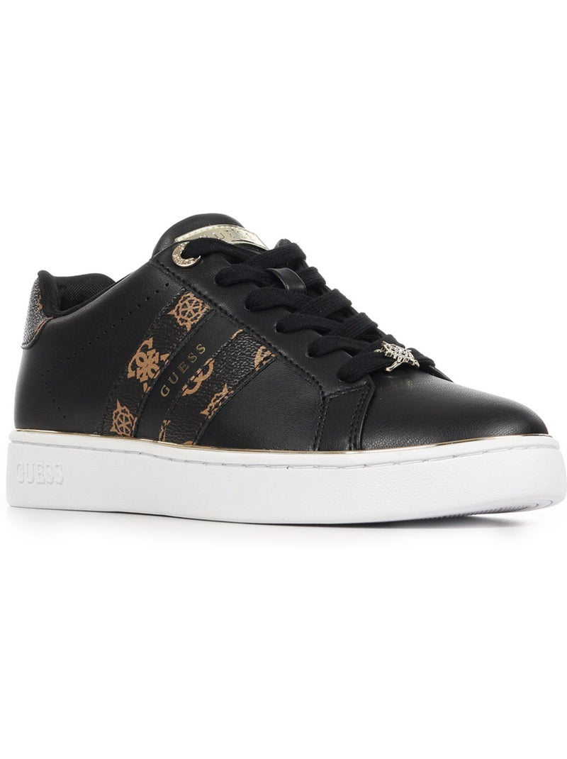 Baskets Guess Barlie Noir Marron - Kiabi