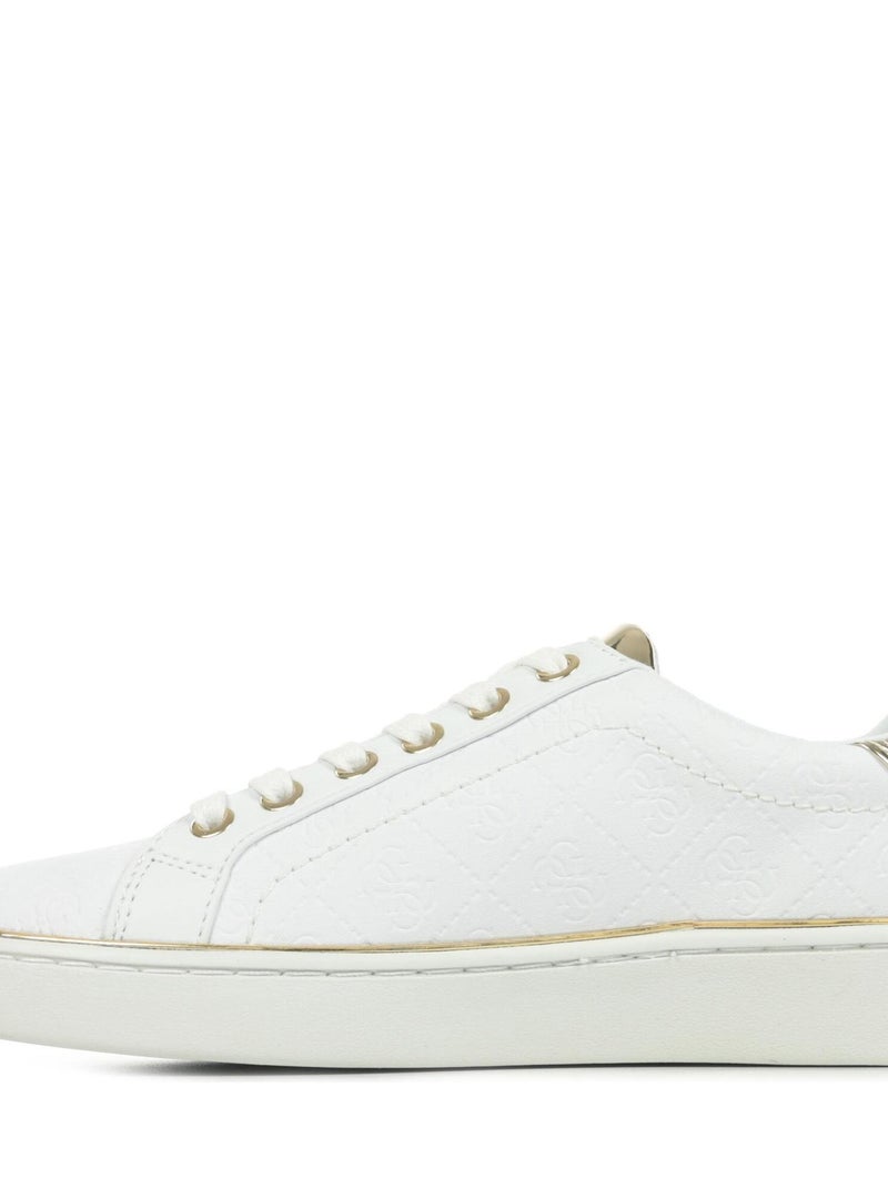 Baskets Guess Beckie Blanc Doré - Kiabi