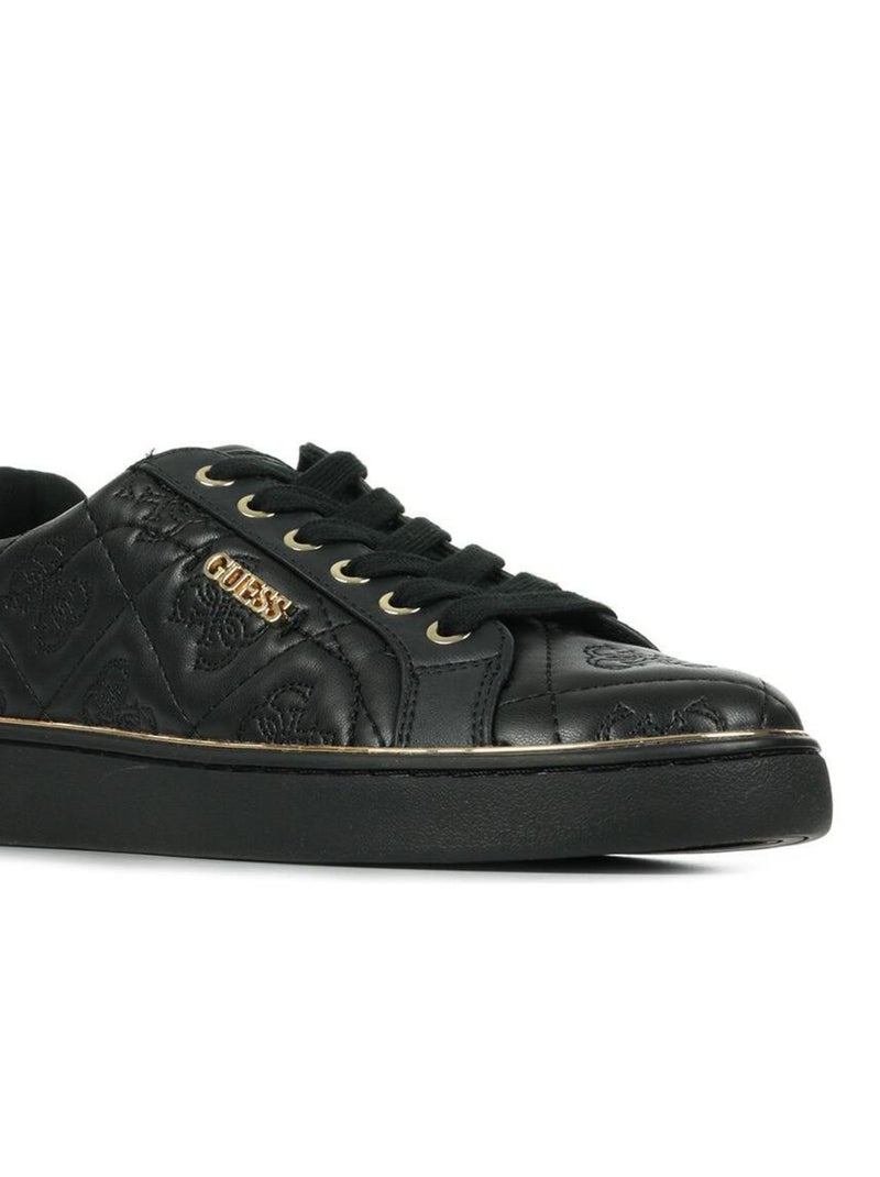 Baskets Guess Beckie Noir Doré - Kiabi