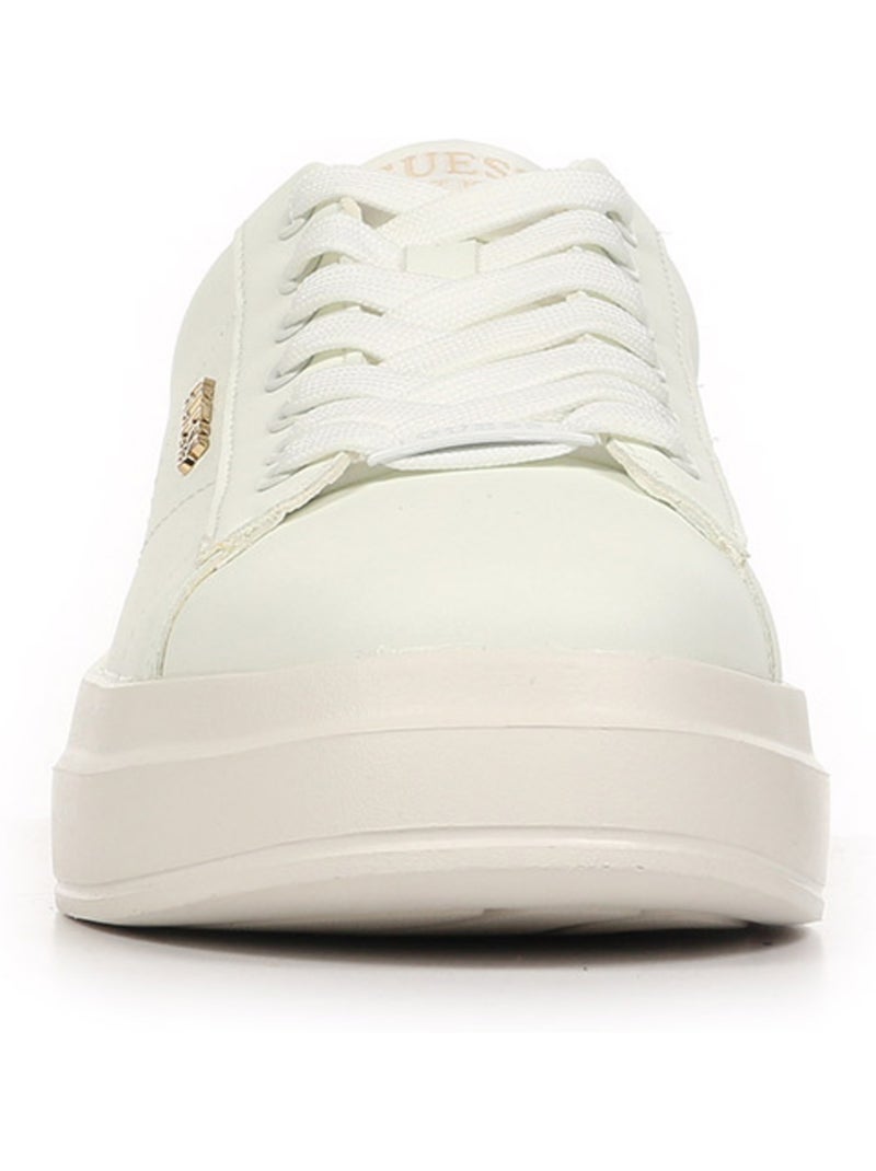 Baskets Guess Elbina Blanc Doré - Kiabi