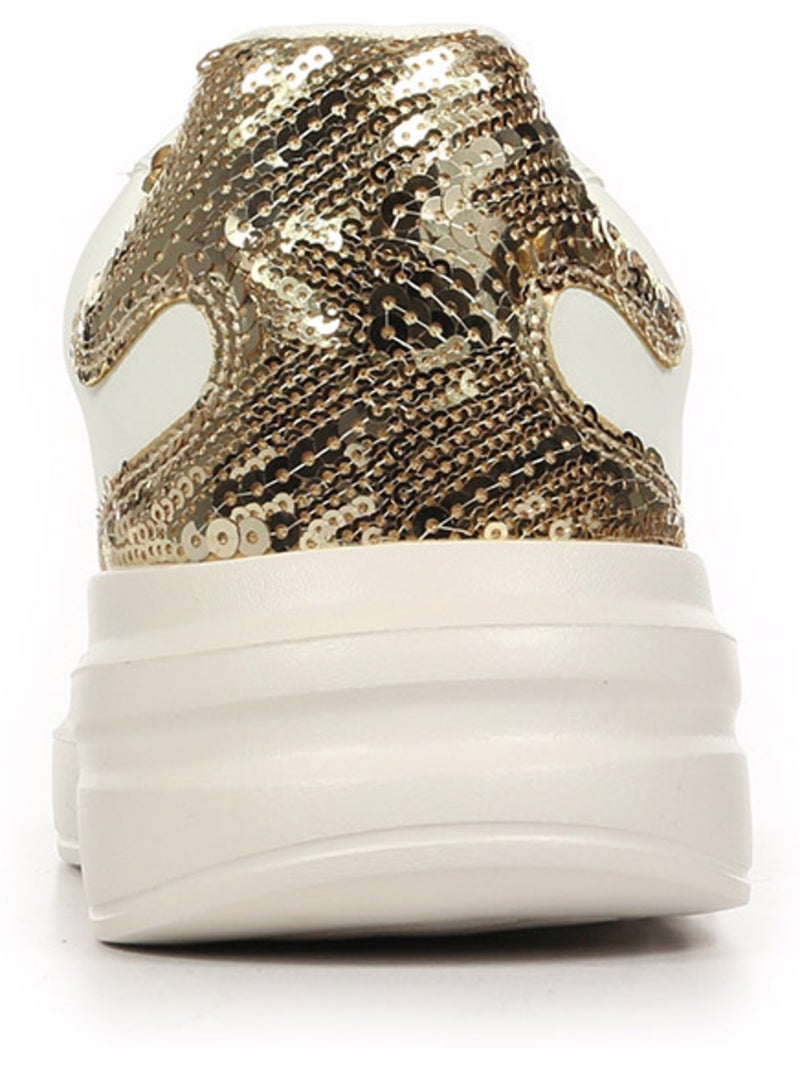 Baskets Guess Elbina Blanc Doré - Kiabi