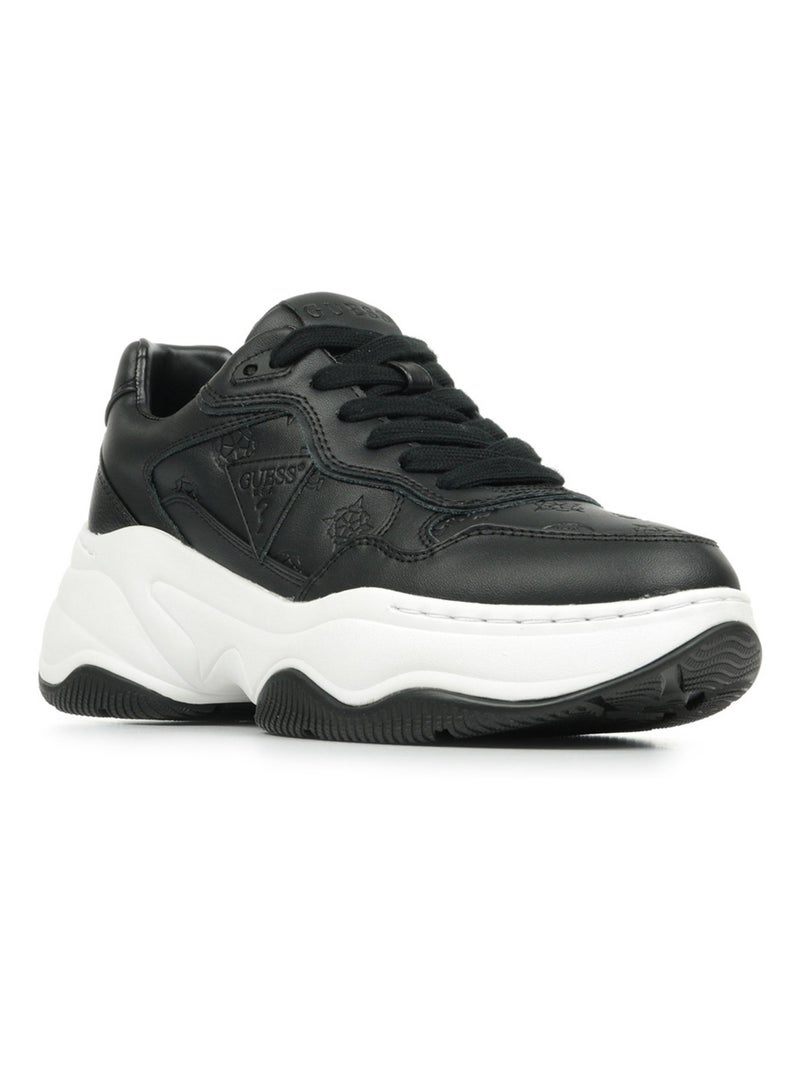 Baskets Guess Happy Noir Blanc - Kiabi