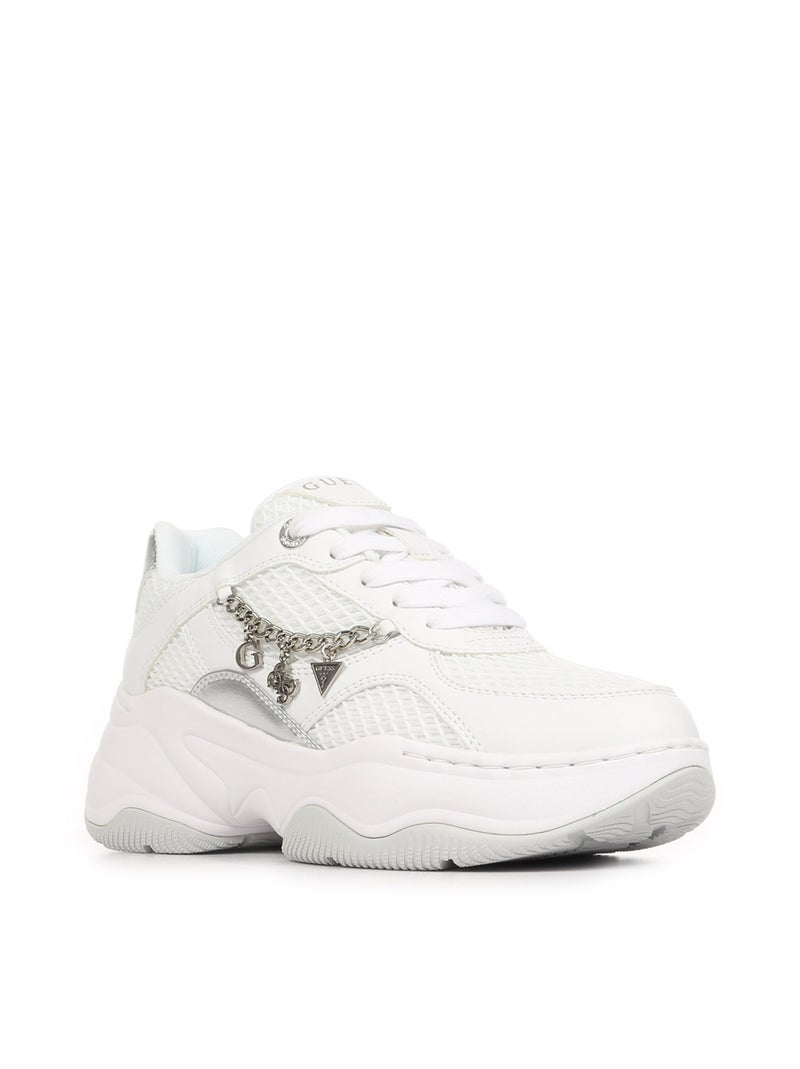 Baskets Guess Harpaa Blanc Argenté - Kiabi