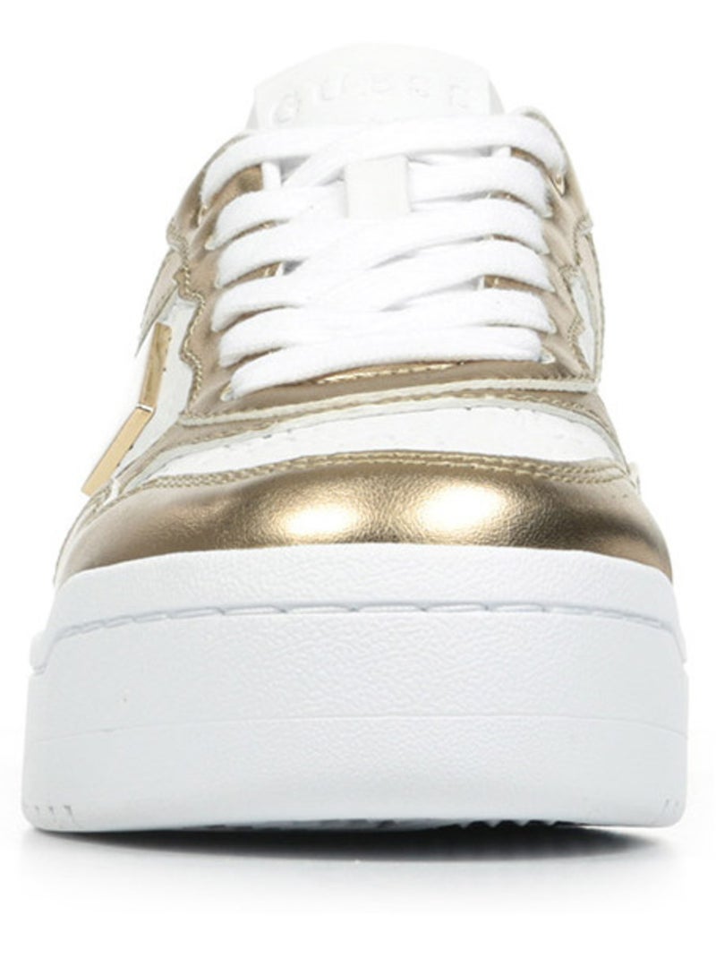 Baskets Guess Miriam Blanc Marron - Kiabi