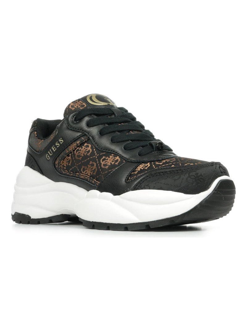 Baskets Guess Samnie Noir Marron - Kiabi