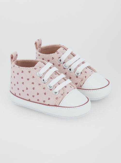 Baskets hautes en toile - Kiabi