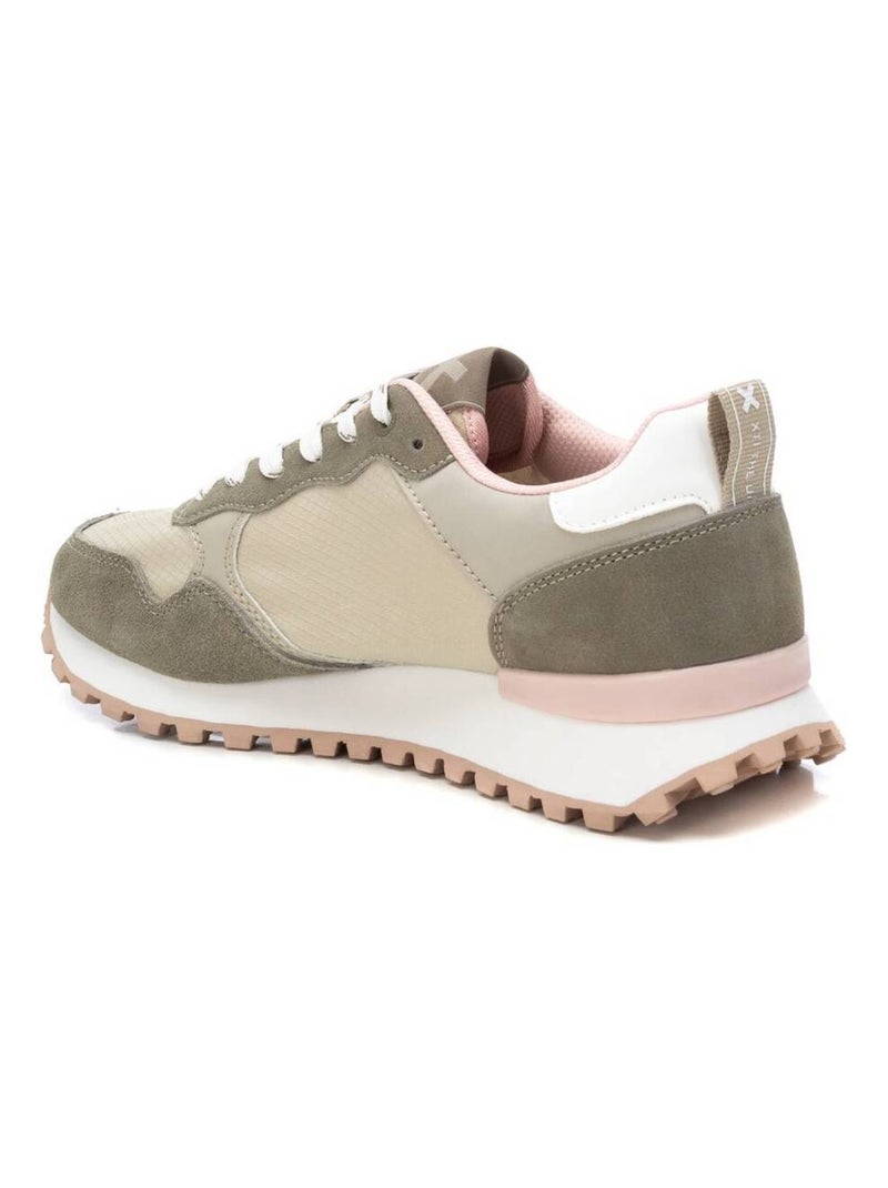 Baskets homme en cuir Kaki - Kiabi