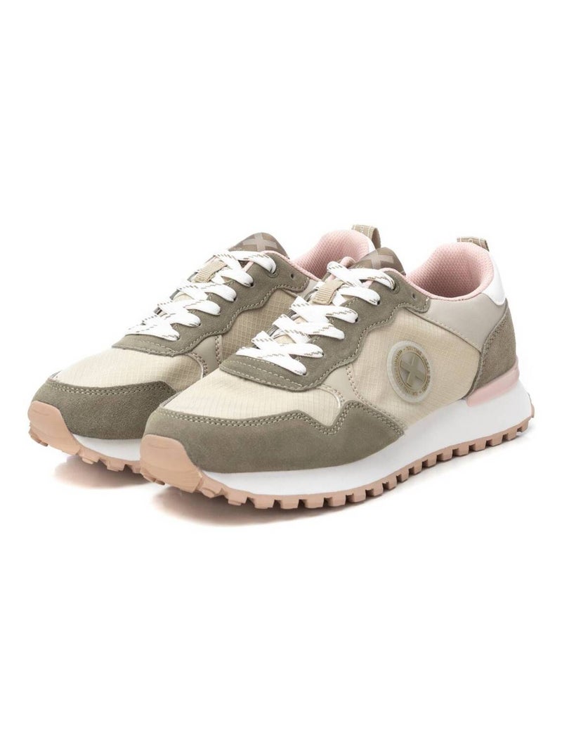 Baskets homme en cuir Kaki - Kiabi