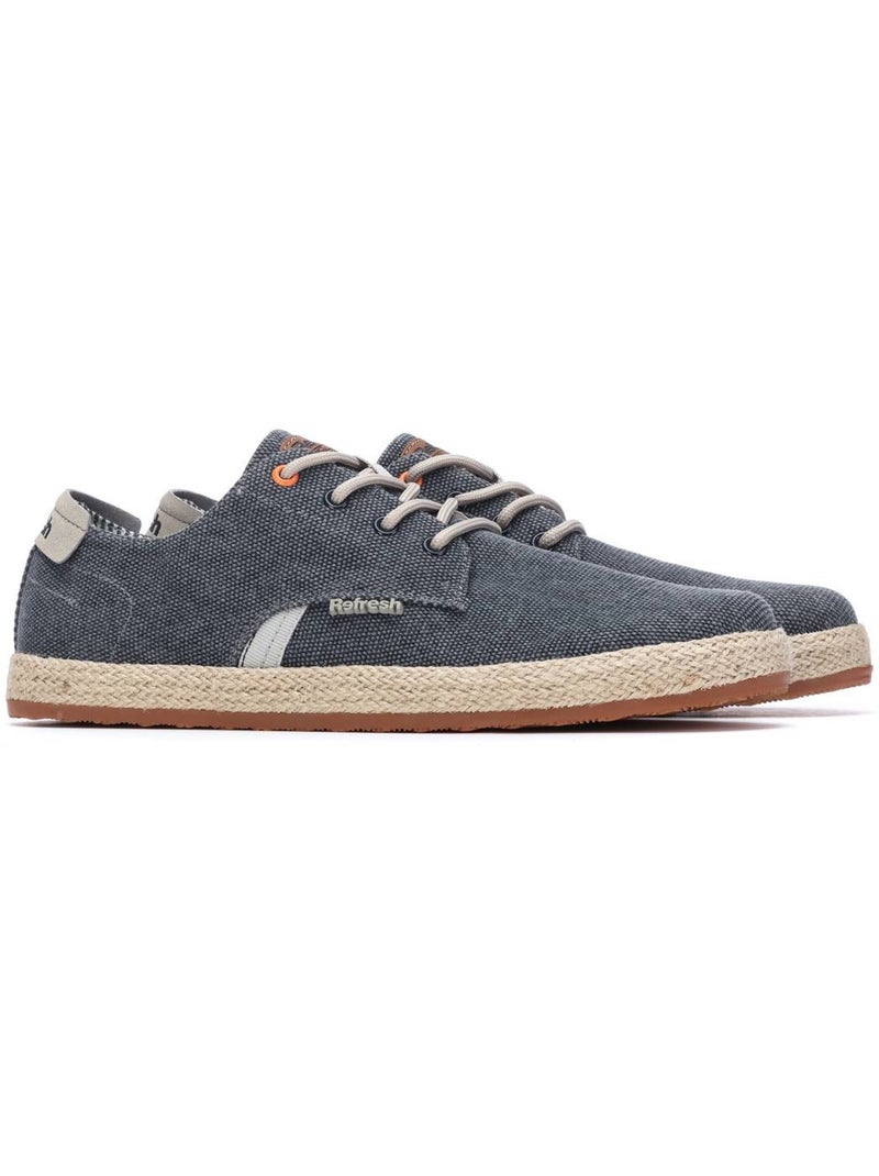 Baskets homme en toile Bleu - Kiabi