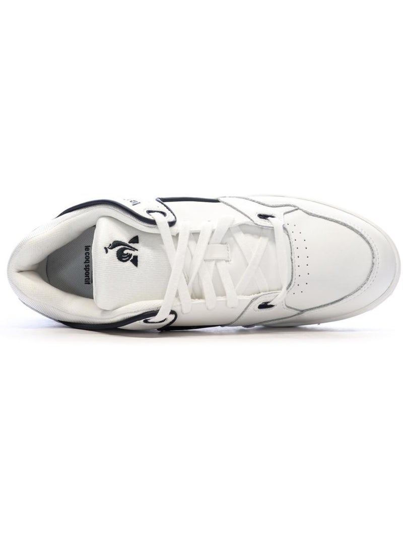 Baskets Homme Le Coq Sportif Blanc Bleu marine - Kiabi