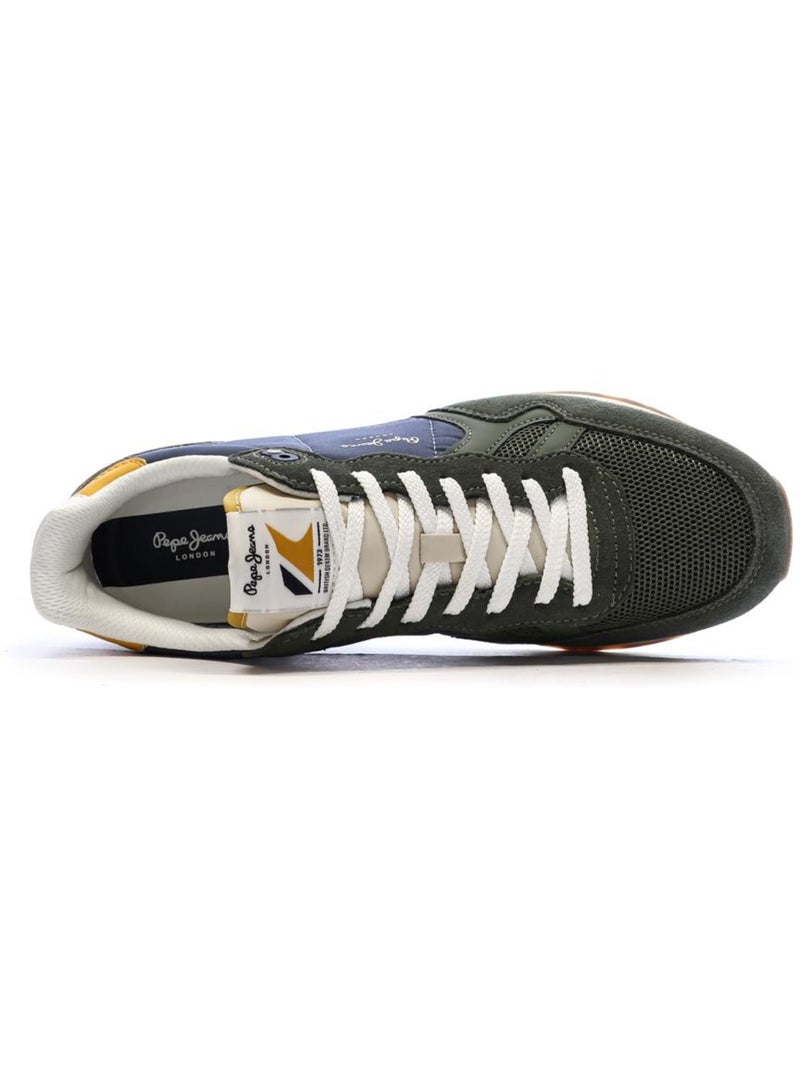 Baskets Homme Pepe jeans Brit Prints Vert - Kiabi