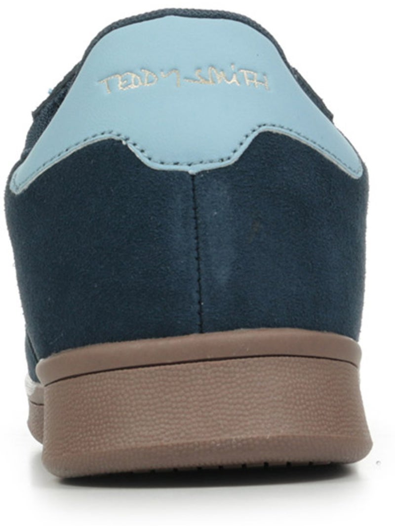 Baskets  Homme Teddy Smith White Suede Bleu marine - Kiabi
