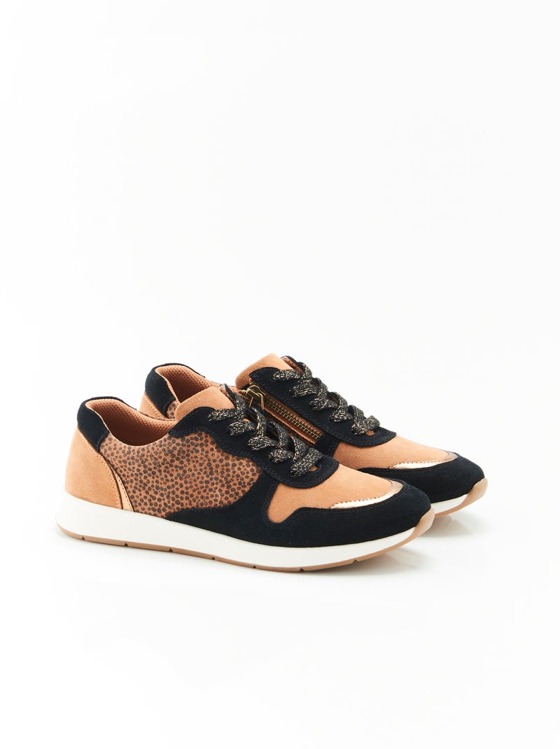 Baskets imprimé animalier Amortyl - Damart Camel - Kiabi