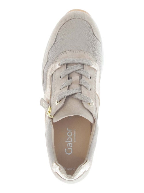 Baskets irisées en Nubuck et Textile (adaptées Hallux Valgus) - Kiabi