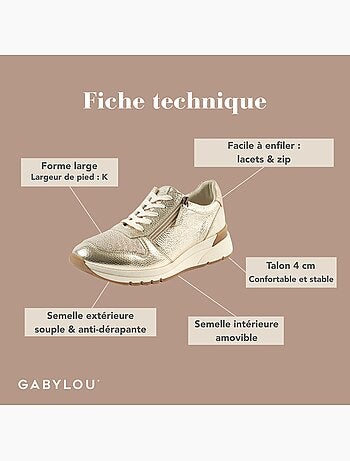 Baskets K à coupe large - Modèle Cléa