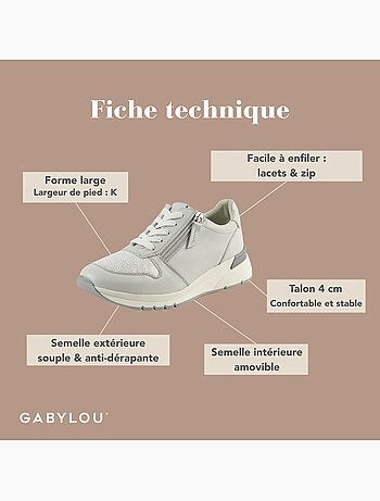 Baskets K à coupe large - Modèle Cléa