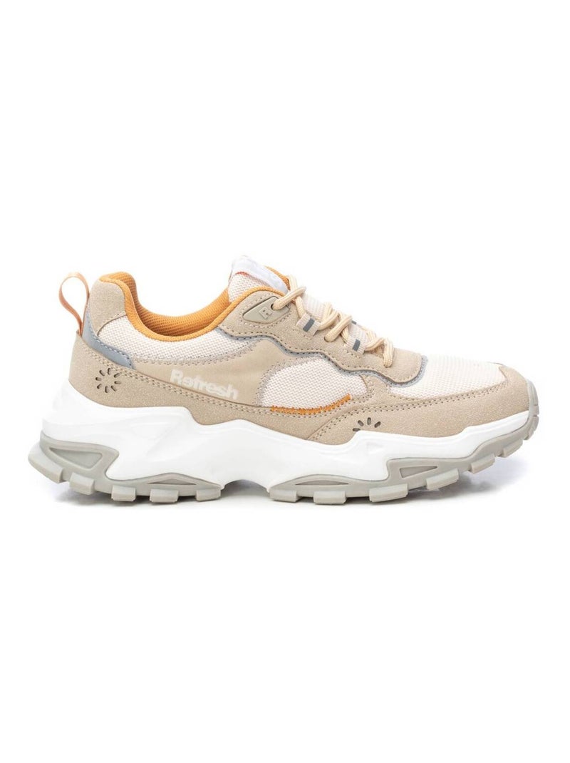 Baskets lacets Beige - Kiabi