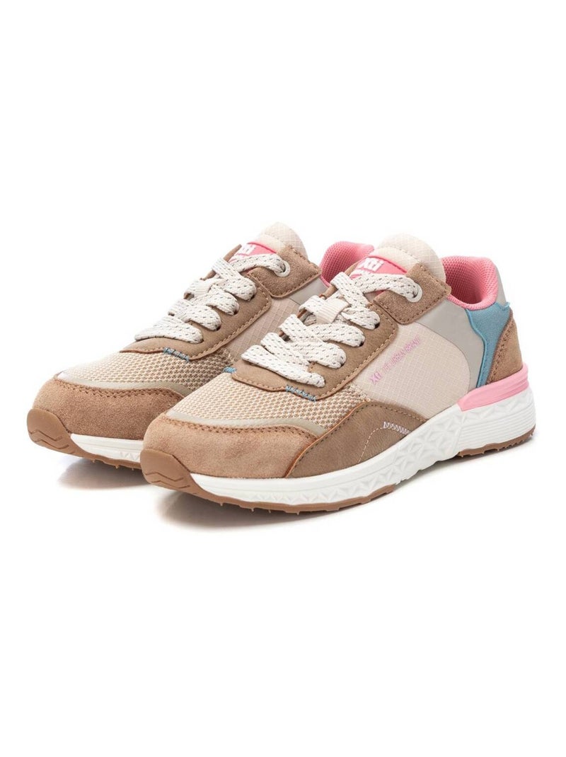 Baskets lacets Beige - Kiabi