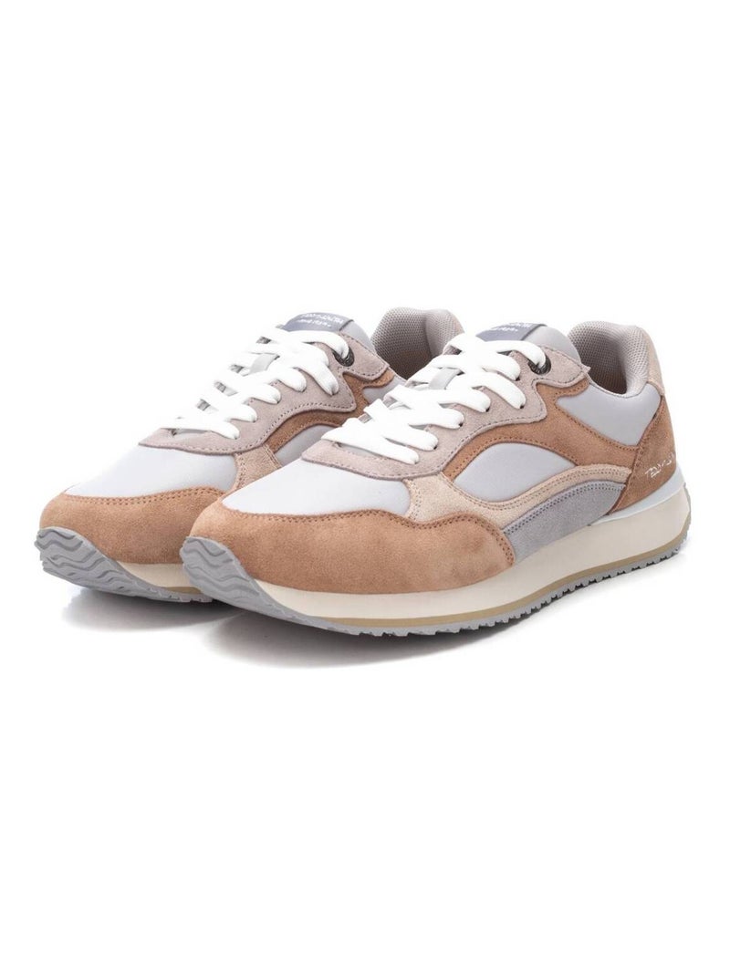 Baskets lacets Beige sable - Kiabi
