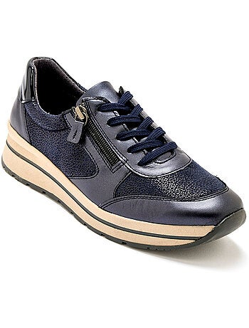 Baskets lacets et zip semelle amovible - pediconfort