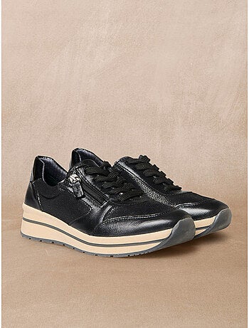 Baskets lacets et zip semelle amovible - pediconfort