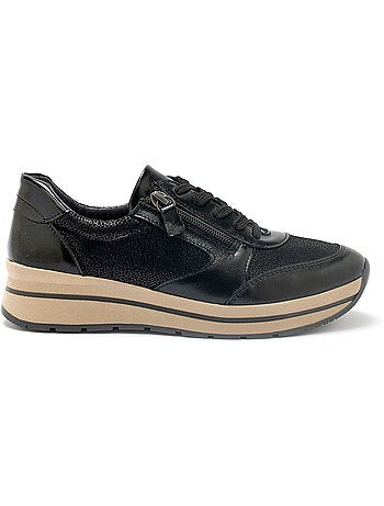 Baskets lacets et zip semelle amovible - pediconfort