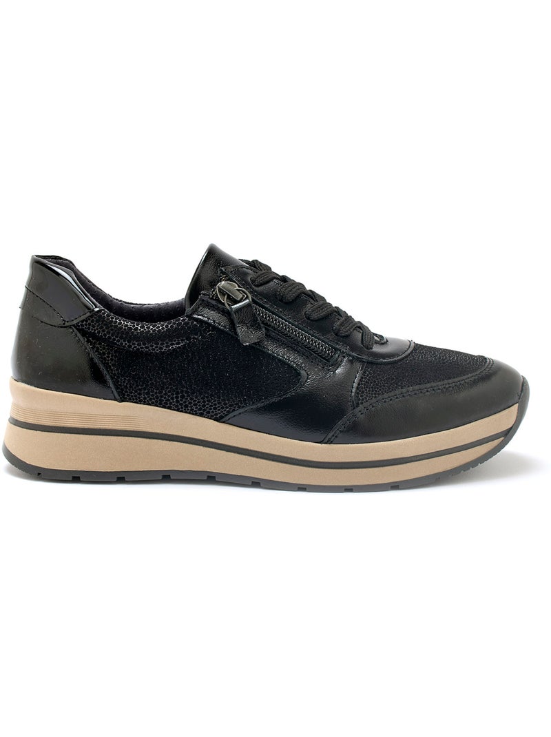 Baskets lacets et zip semelle amovible - PEDICONFORT Noir Noir - Kiabi
