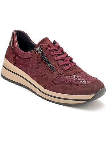 Baskets lacets et zip semelle amovible