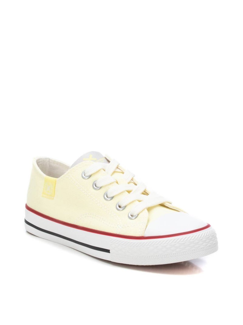 Baskets lacets Jaune - Kiabi