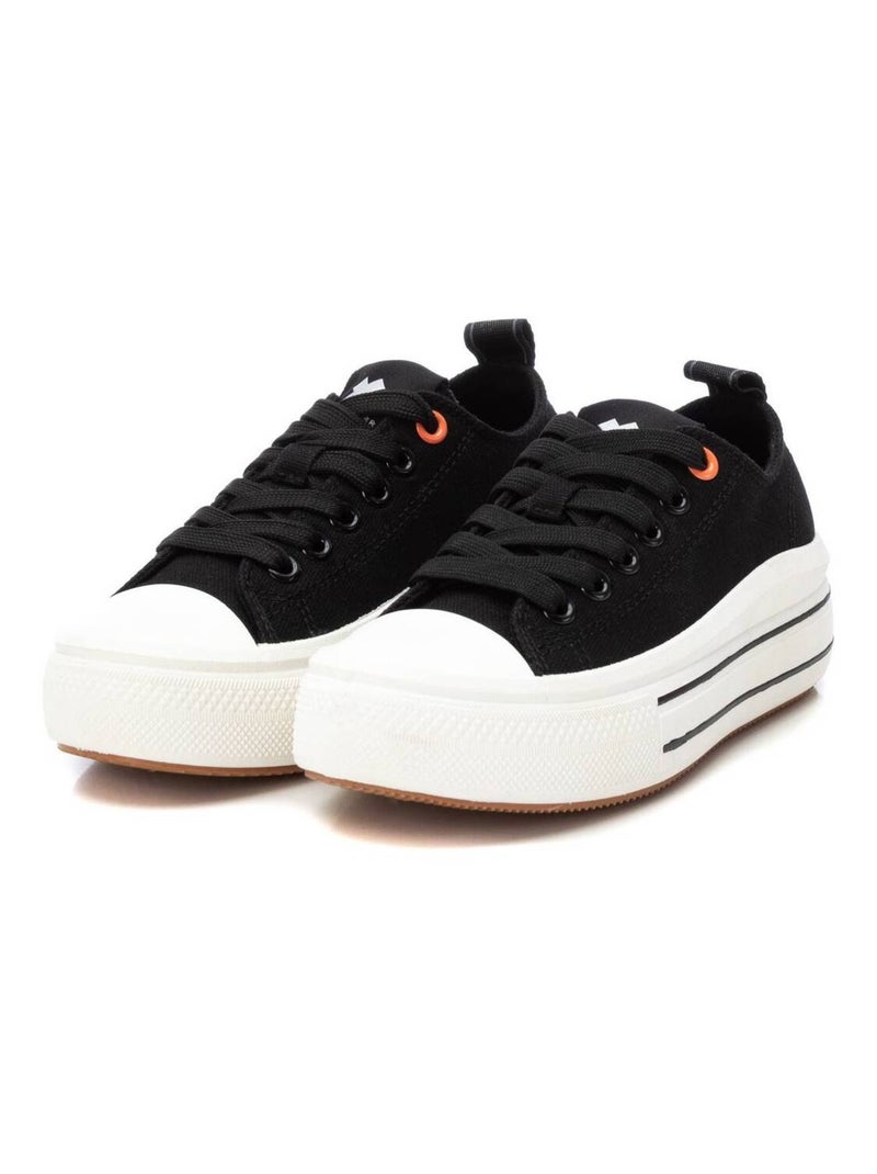Baskets lacets Noir - Kiabi