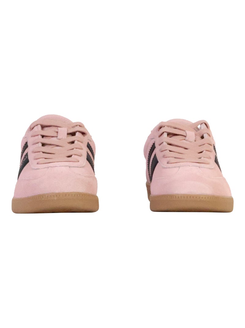 Baskets lacets Rose - Kiabi