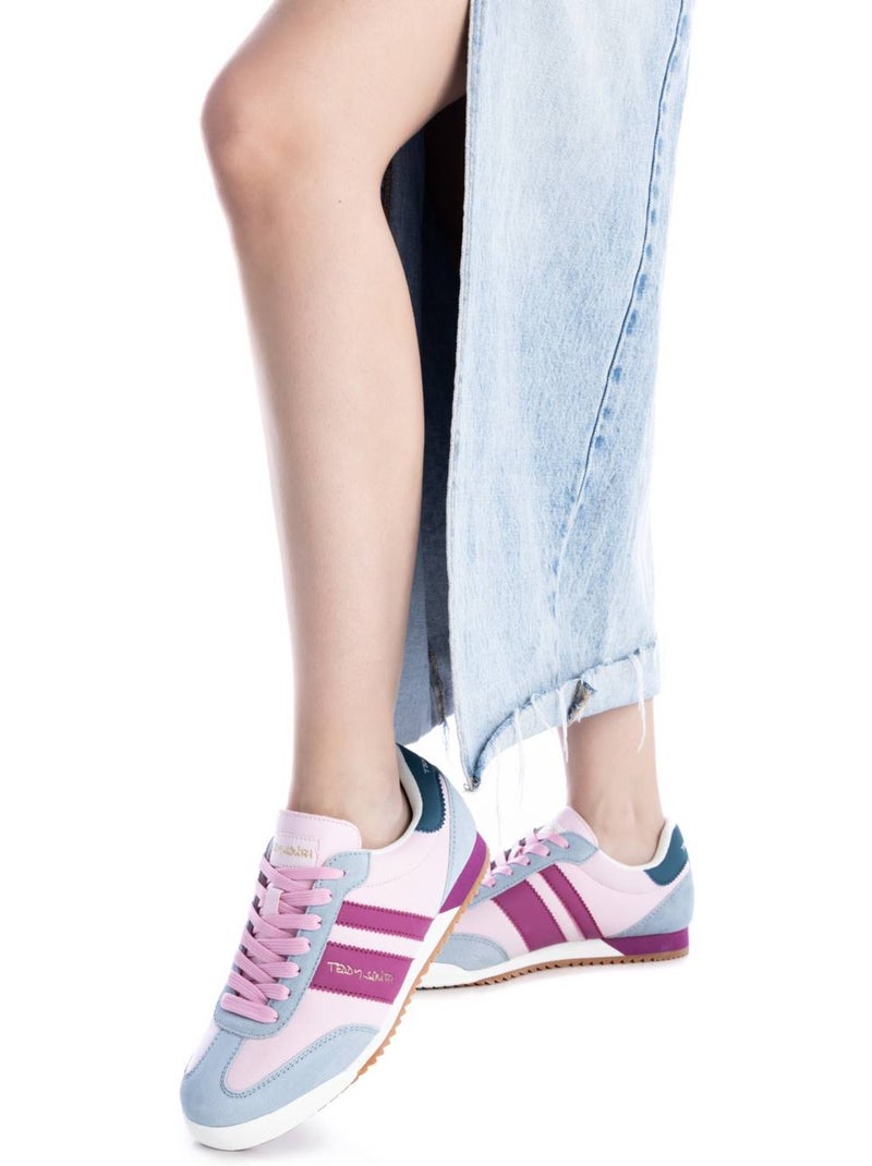 Baskets lacets Rose - Kiabi