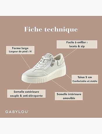 Baskets larges H - Modèle Gwen