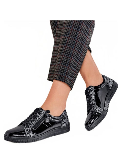 Baskets largeur confort lacées et zippées - Afibel - Kiabi