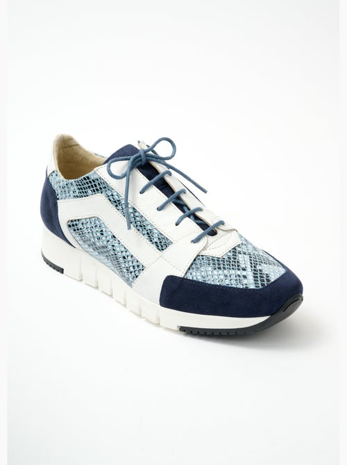 Baskets largeur confort lacées et zippées - Afibel - Kiabi