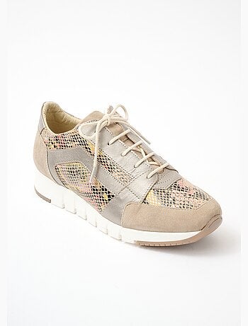 Baskets largeur confort lacées et zippées - Afibel